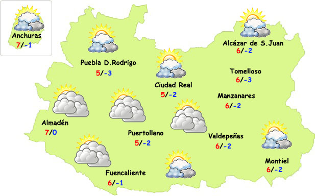 La semana comenzará invernal en Ciudad Real