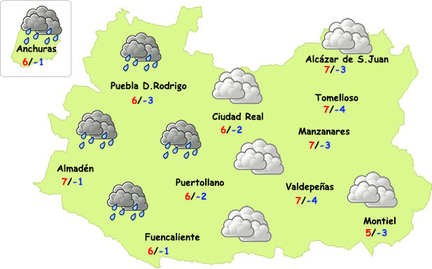 El tiempo en Ciudad Real: vuelve la lluvia