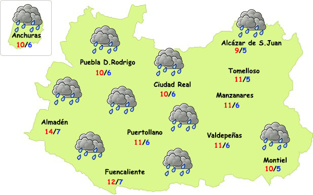 Empieza una semana de lluvias en Ciudad Real