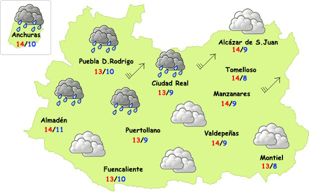 La lluvia volverá esta semana a Ciudad Real