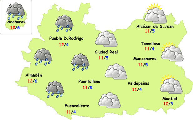 Más lluvias nos acompañarán este fin de semana en Ciudad Real