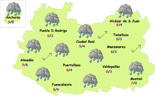 Un frente romperá la monotonía meteorológica en Ciudad Real este jueves