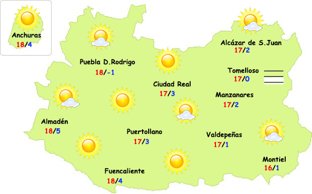 El tiempo en Ciudad Real: altas temperaturas y calima