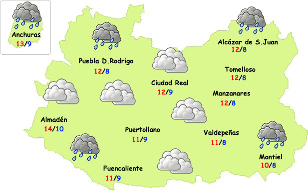 El tiempo en Ciudad Real: últimos días de lluvia