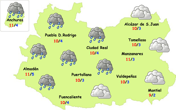 El tiempo en Ciudad Real: turno de la lluvia