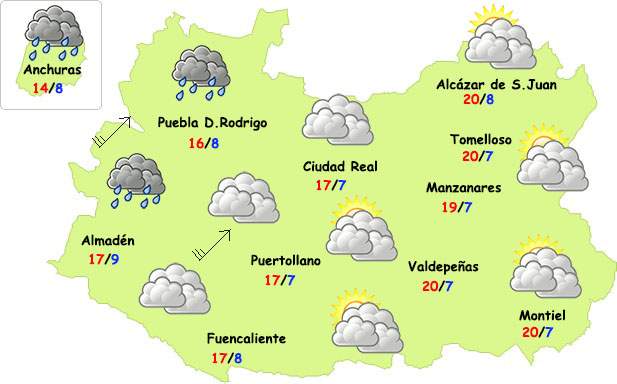 Jueves de menos lluvias en la provincia de Ciudad Real