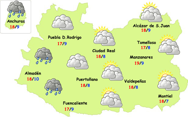 Menos paraguas este miércoles en Ciudad Real