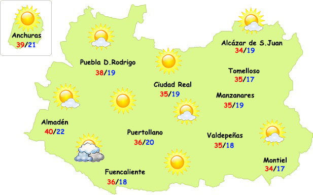 Este jueves se inicia un ascenso térmico en la provincia de Ciudad Real