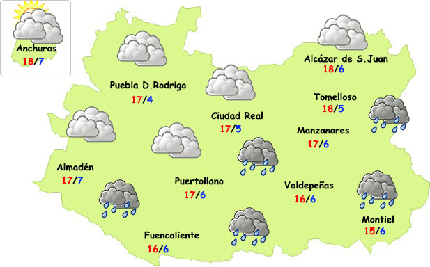 Miércoles Santo: posibilidad de lluvias débiles por la tarde en el este de la provincia