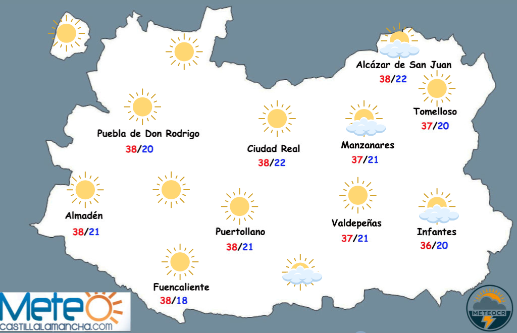 El tiempo en Ciudad Real: sigue la estabilidad con temperaturas en ascenso