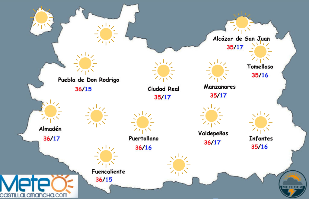 El tiempo en Ciudad Real: ascenso térmico con una atmósfera muy estable