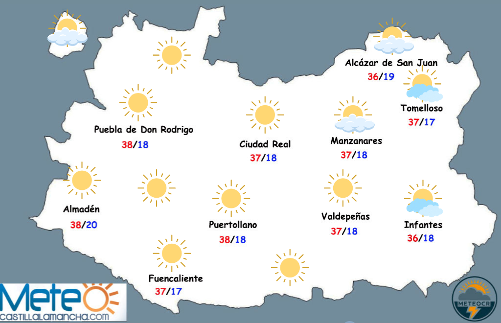 El tiempo en Ciudad Real: tiempo estable con temperaturas que siguen subiendo